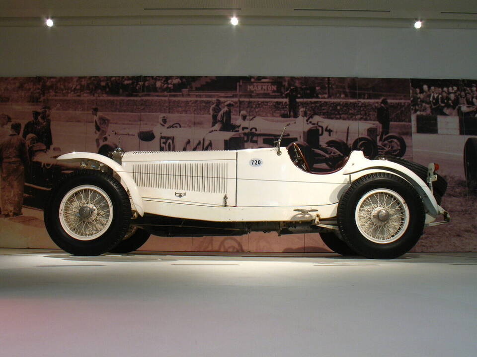 Photographer identifies the displayed car as a 1928 Mercedes SSK; exact W 06 III engine tune and chassis originality are not documented