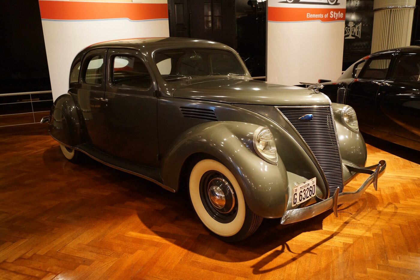 Exact 1936 four-door museum car used by The Henry Ford for the same vehicle record cited in the fact packet.