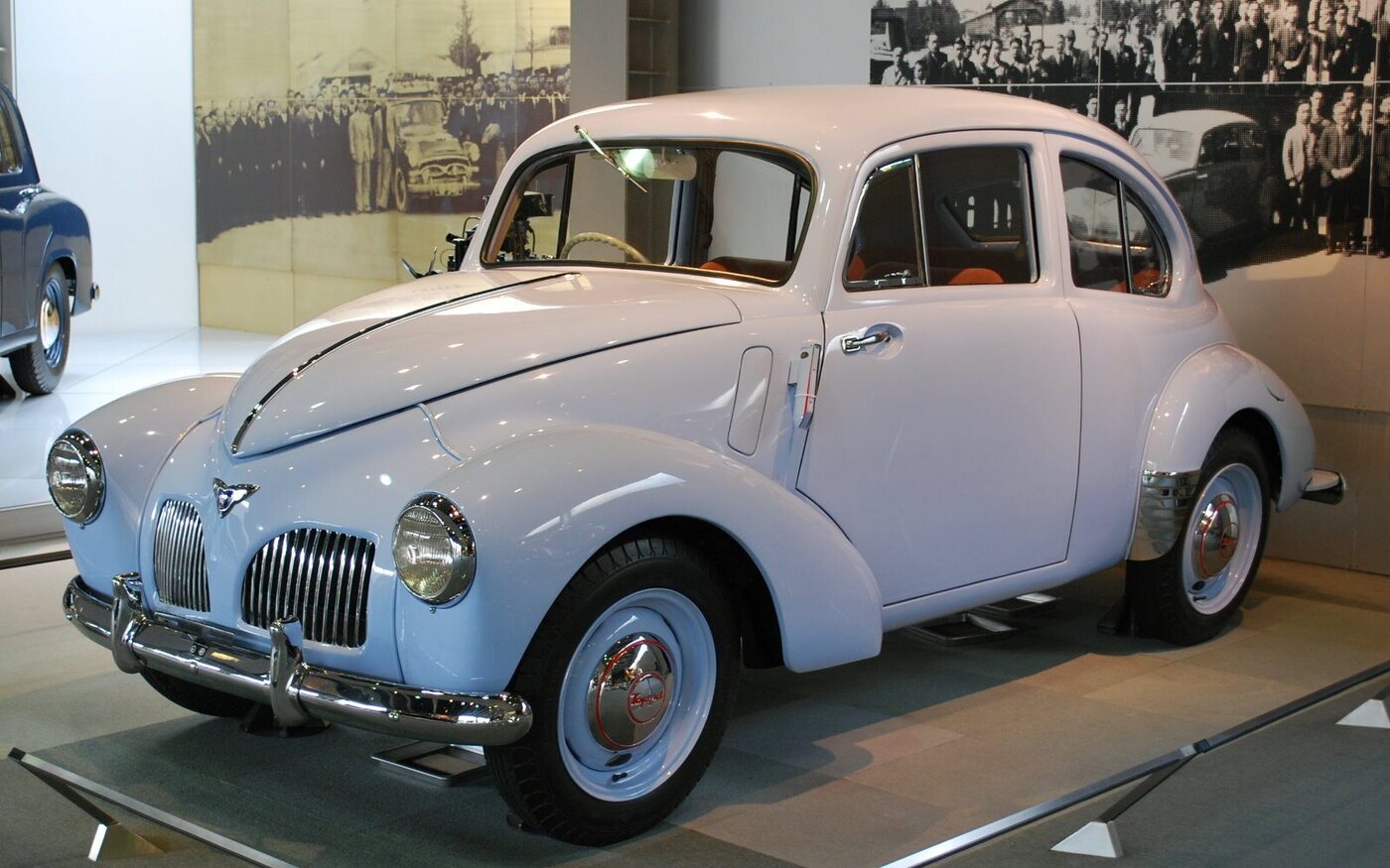 Exact Toyopet Model SA museum survivor; source identifies the model family as 1947–1952, and the profile specifies the 1947 launch identity.