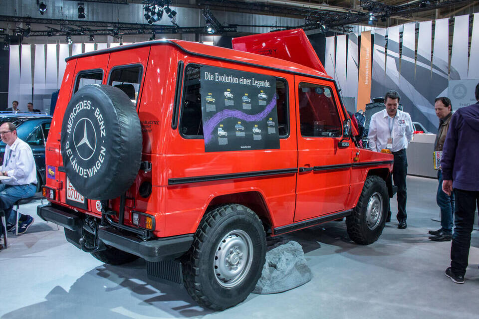 Commons identifies a Mercedes-Benz 240 GD museum display, and the photograph visibly shows the short two-door W460 body. The image does not establish that this survivor was built in calendar 1979.