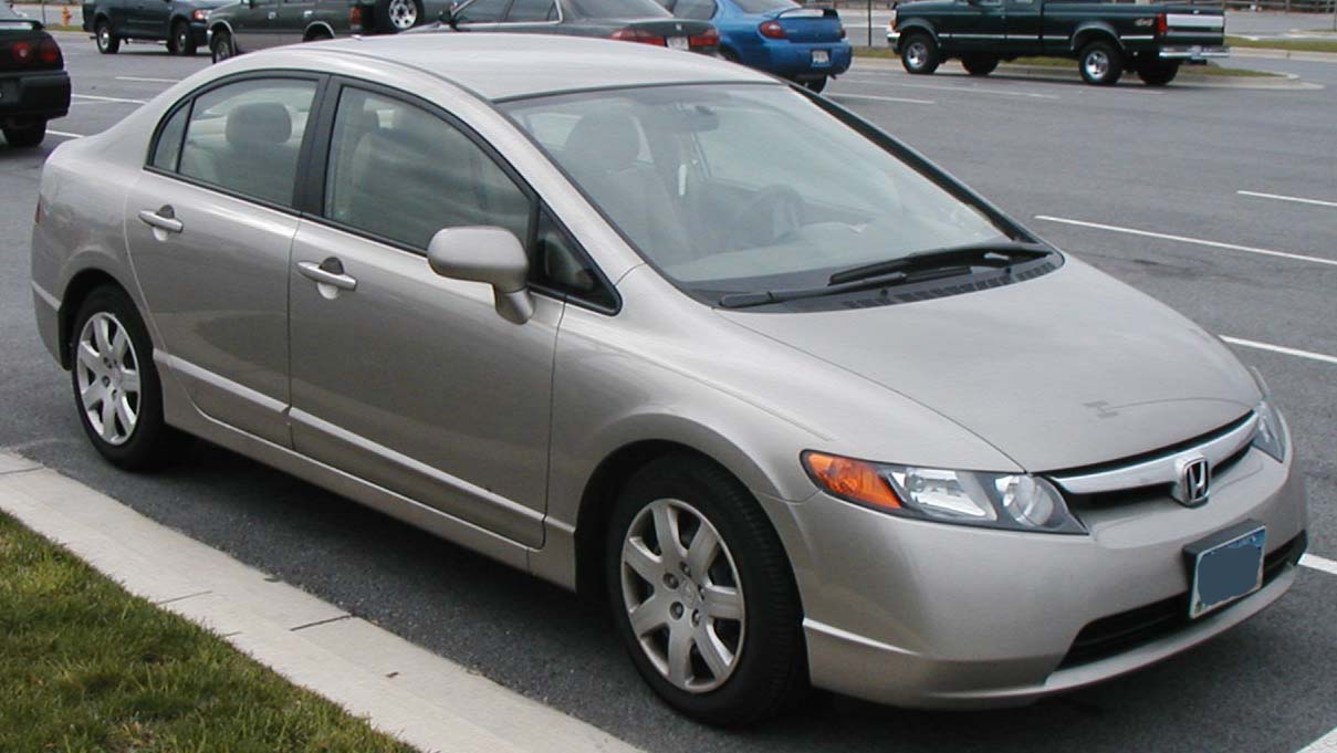 2006 U.S. Honda Civic LX four-door sedan exterior