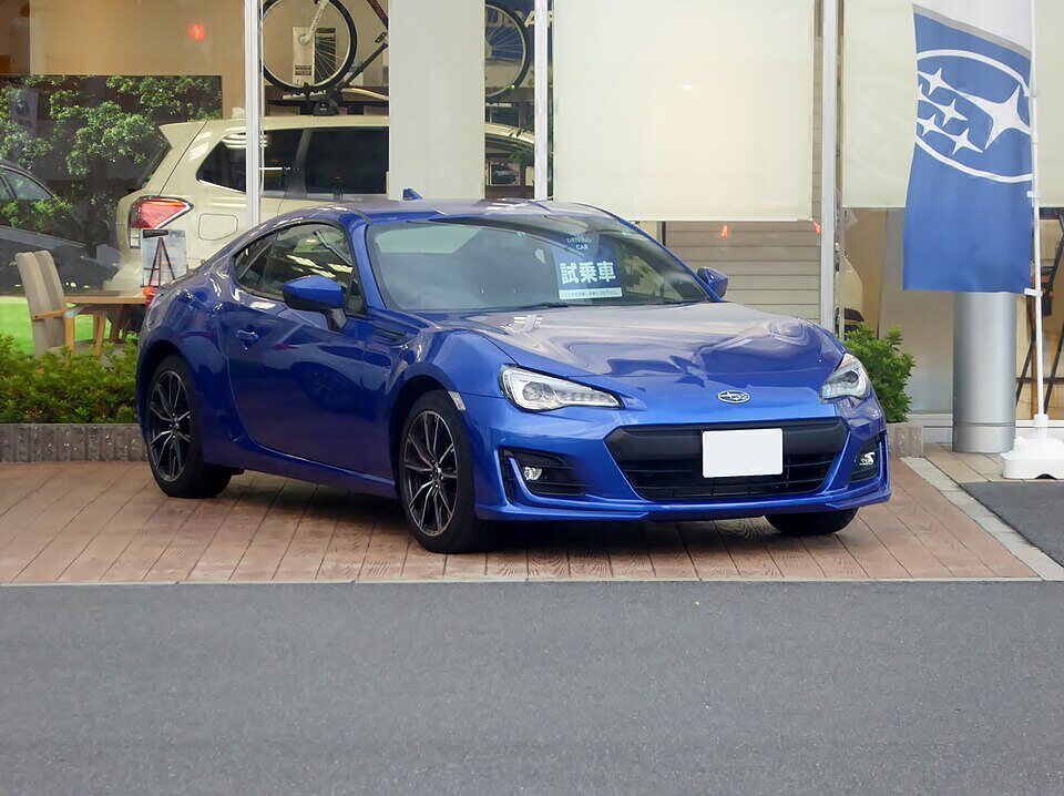 Exact Japanese DBA-ZC6 BRZ S grade but photographed in September 2016 and categorized as facelift; representative, not the target 2012 launch-year exterior.