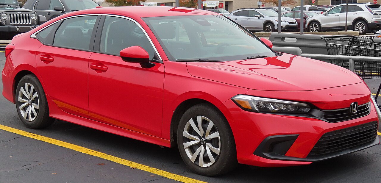 Exact 2022 North American Civic LX sedan exterior