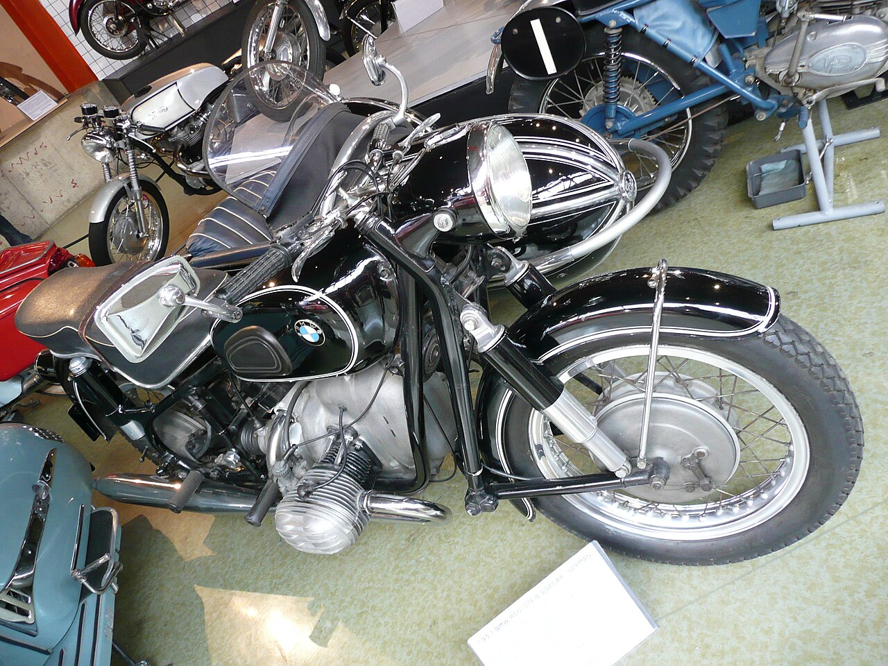 Exact BMW R 50 model as identified by Commons; source does not state the year, market, or restoration originality. Use only as an R 50 family representative, not proof of a 1955 launch example.