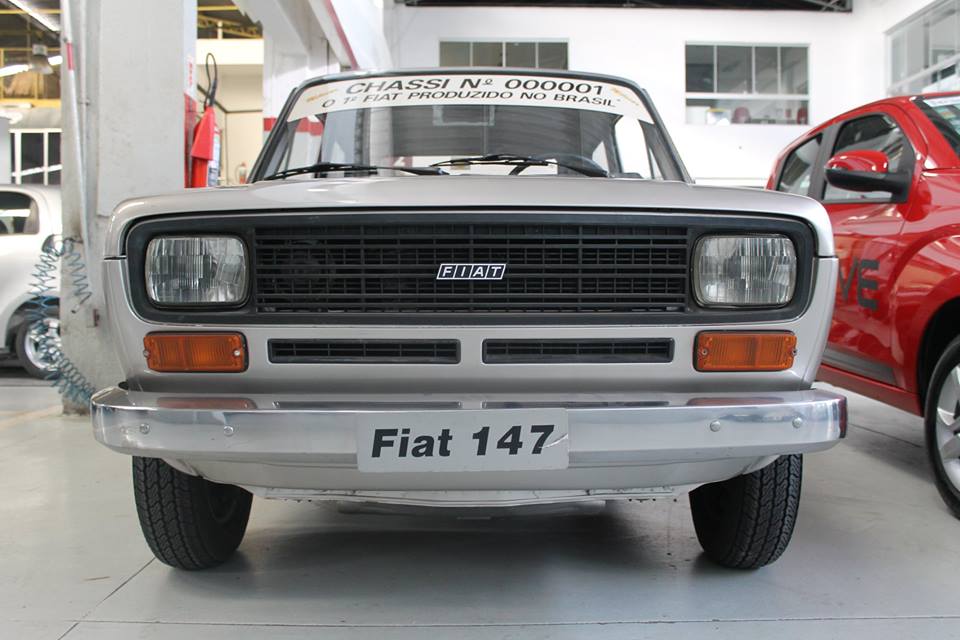 Exact preserved/restored chassis 0000001, the first Brazilian-production 147 L with 1050 gasoline identity; restoration and museum-display condition are disclosed and are not treated as untouched 1976 condition.