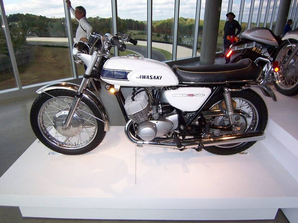 Exact 1969 H1 500 Mach III; original sale market and restoration history are not stated