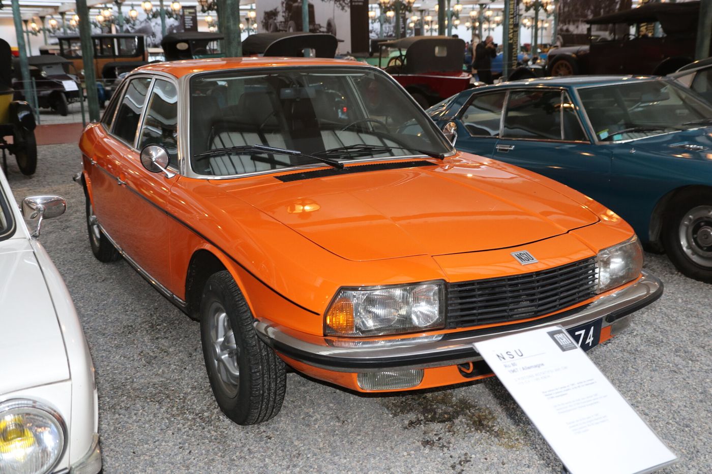 The museum display and Commons description identify this car as a 1967 NSU Ro 80.