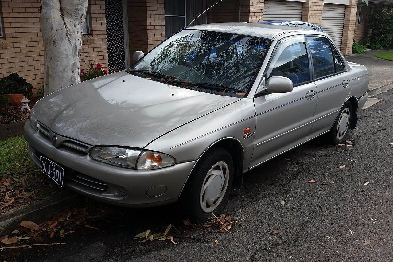 Representative 1995 Australian-market XLi sedan from the same early C90 Wira family; not the exact 1993 Malaysian 1.5 GL.
