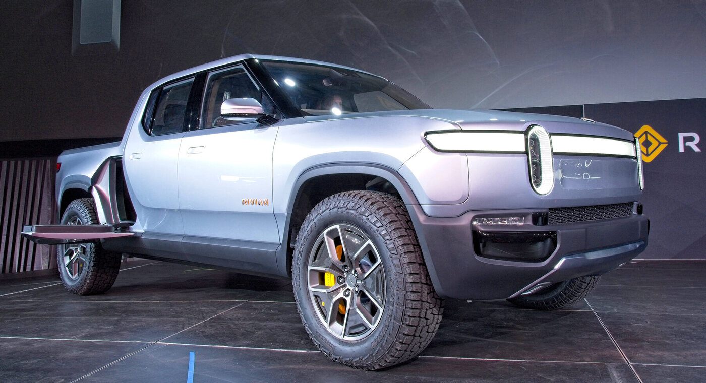 This is the R1T's November 2018 Los Angeles debut prototype, the closest verified representative for the public-development prototypes shown in 2019. It is not a 2019-dated photograph or a production R1T, and its battery configuration is unproved.