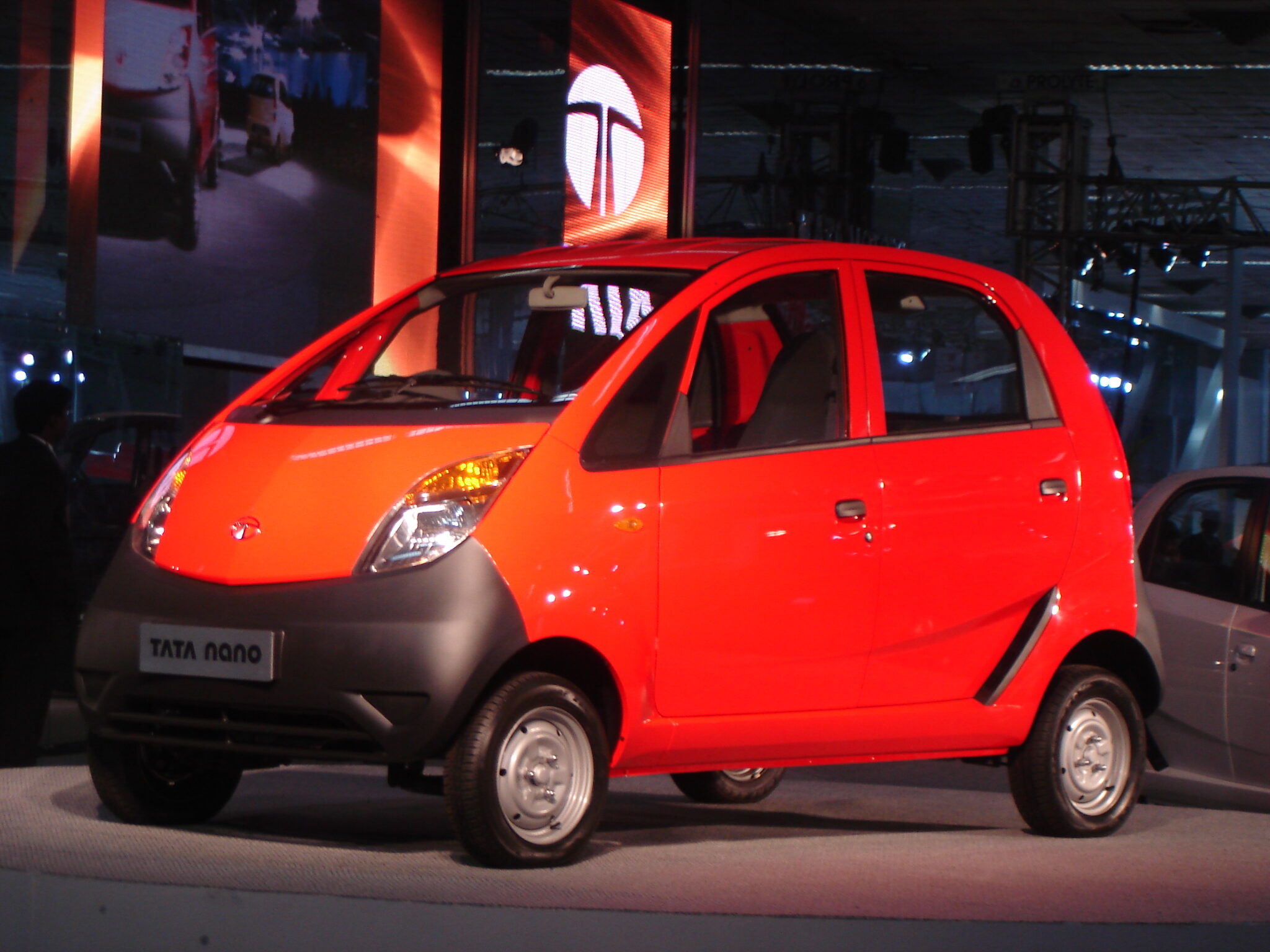 Exact Tata Nano displayed at Auto Expo India 2008; the record calls it Nano Std but does not establish later production specification.
