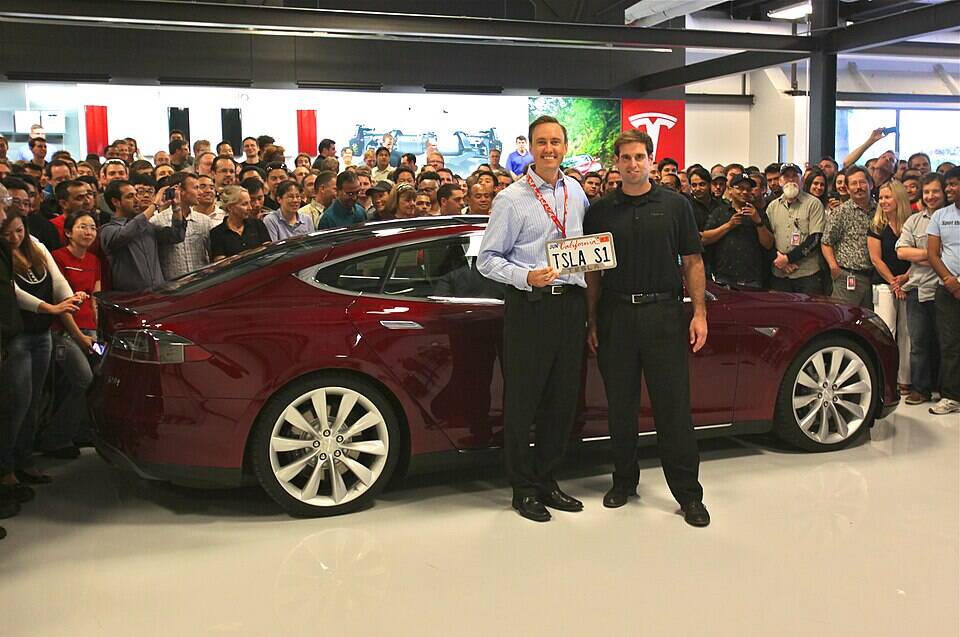 first-production 2012 Tesla Model S P85