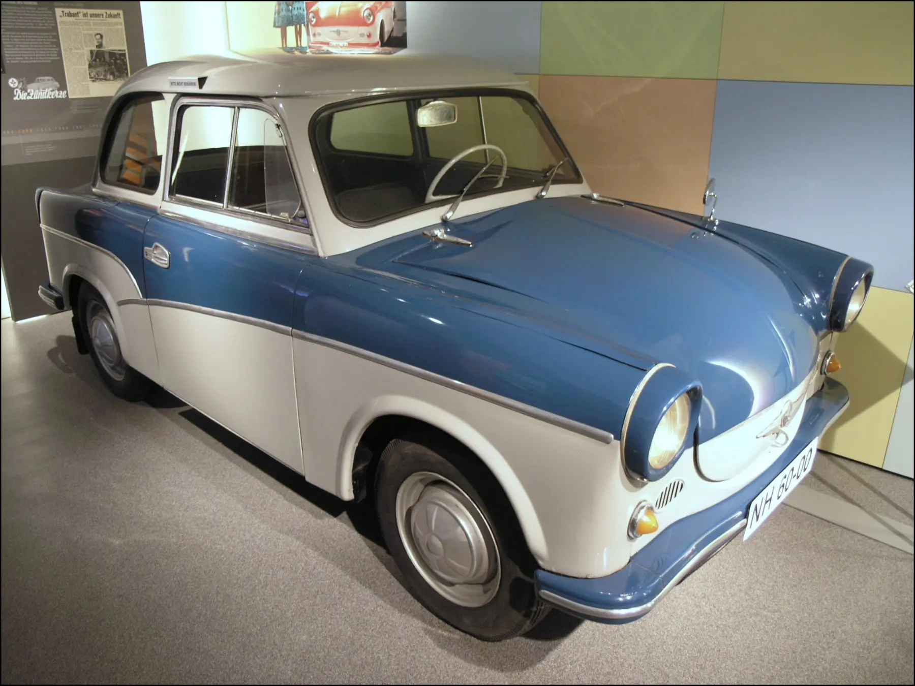Correct Trabant P50 model and East German identity; the creator's description dates this two-tone Sonderwunsch example to 1959.